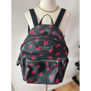 Kate spade rose covered backpack cloth